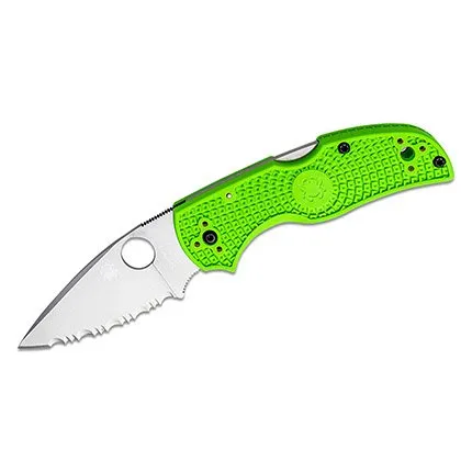 Spyderco C41SGR5 Native 5 Salt 2.5" Green LC200N Knife - SPYDERCO