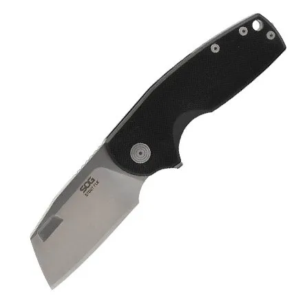 Stout FLK 2.40" Cleaver Blade D2 Steel G10 Handle Framelock Knife - SOG