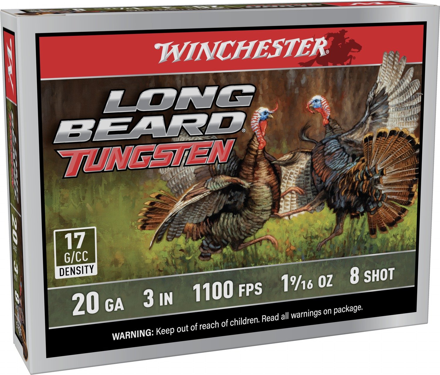 Winchester Long Beard TS17 20GA 3in 1-9/16oz #8 Tungsten 5rd - Winchester - 20 GAUGE