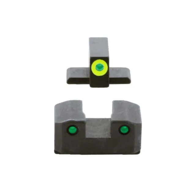 AmeriGlo XD-819 Trooper Tritium Sight Set Green Rear Lumigreen Front - Ameriglo
