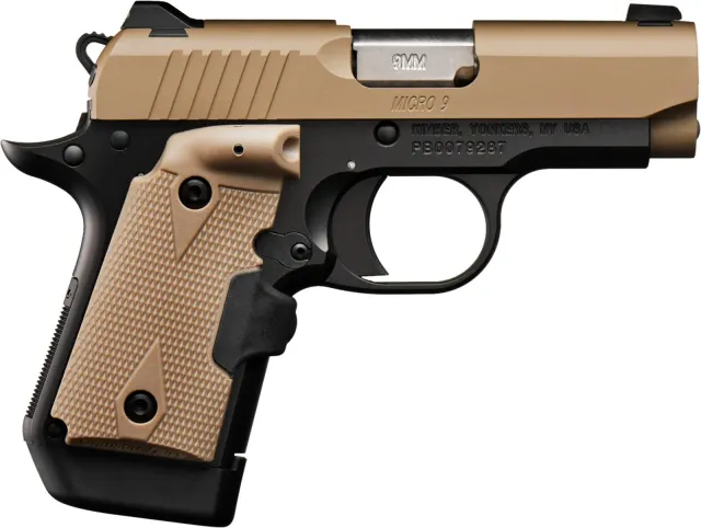 Kimber Micro 9 Desert Tan 9mm Handgun with Crimson Trace - Kimber - 9MM for sale at Bang-Bang Tactical