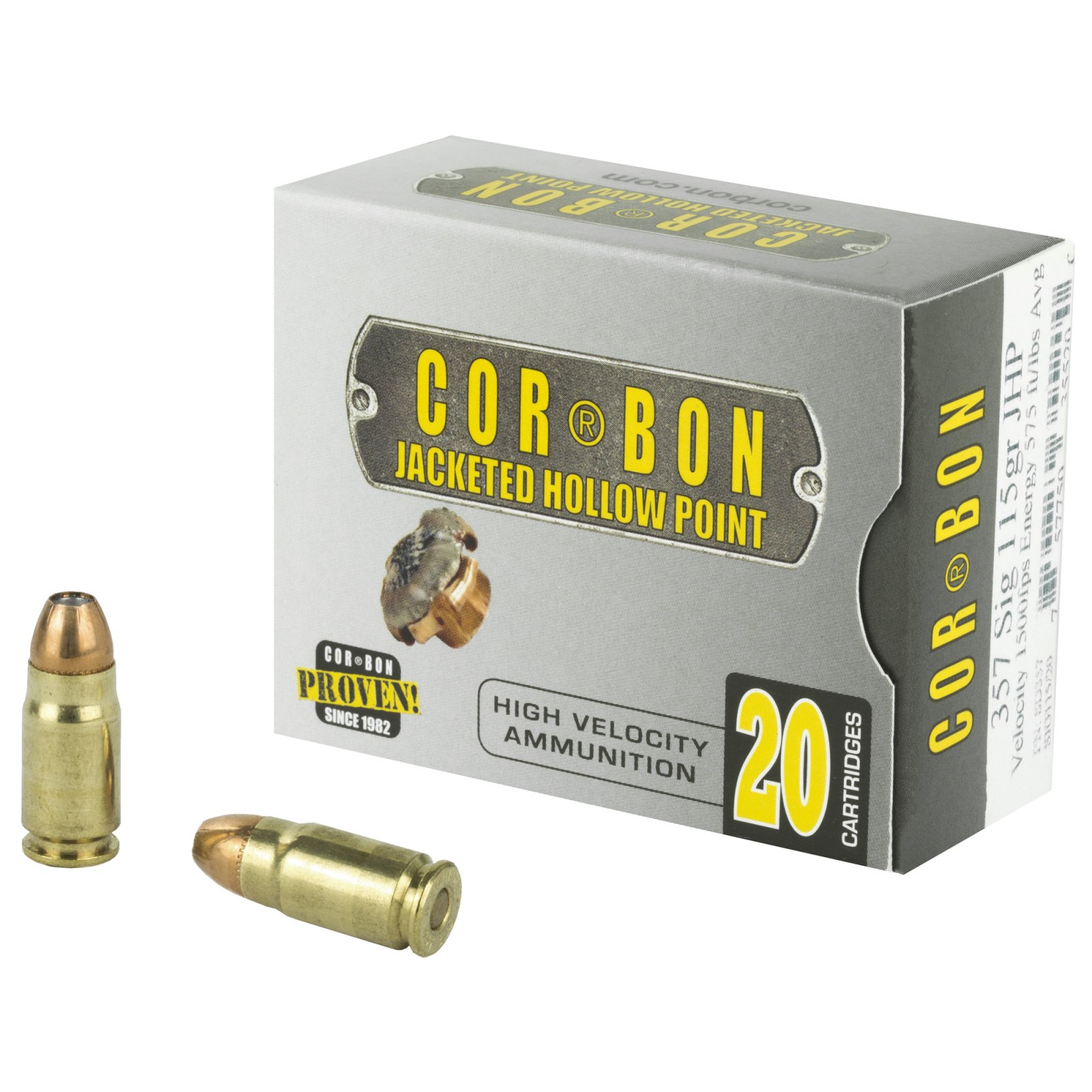 Buy CorBon SD357SIG11520 .357 SIG 115GR JHP Ammo 20 Rounds online
