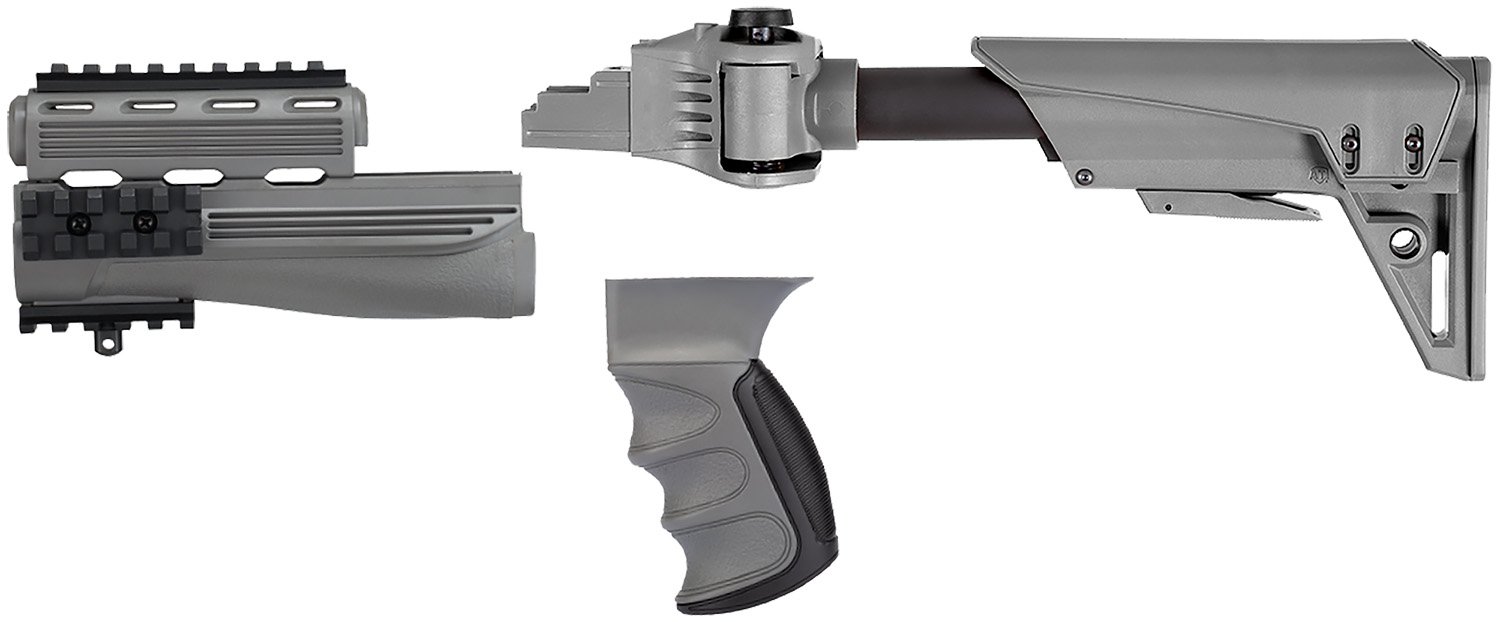 ATI Outdoors C2401250 S-Force Gray AK-47 Adjustable Folding Stock System - GSM Outdoors