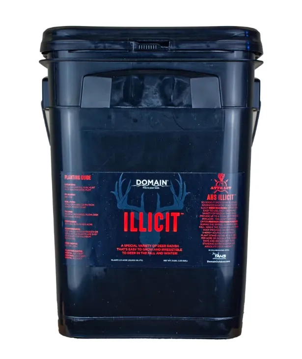 Domain Illicit Seed ILLFP3 1/2 Acre Jug, Deer Radish, Annual, 3 lbs - Domain