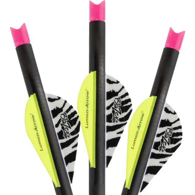 Lumenok BECC3P 20In Carbon Crossbow Bolts Pink Moon 3pk Lighted - Lumenok
