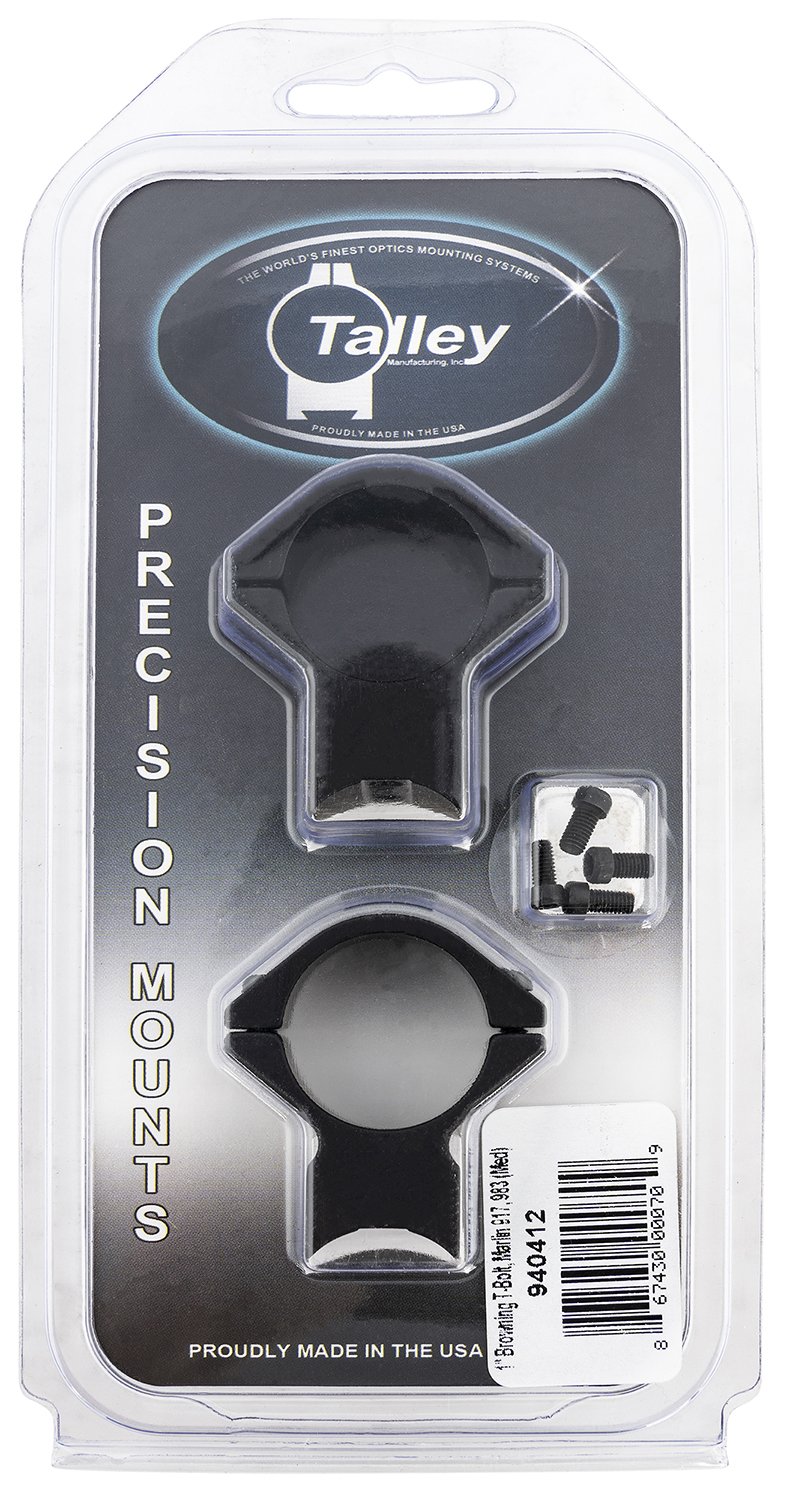 Buy Talley 940412 Scope Mount/Ring Combo 1" Medium Black Aluminum online