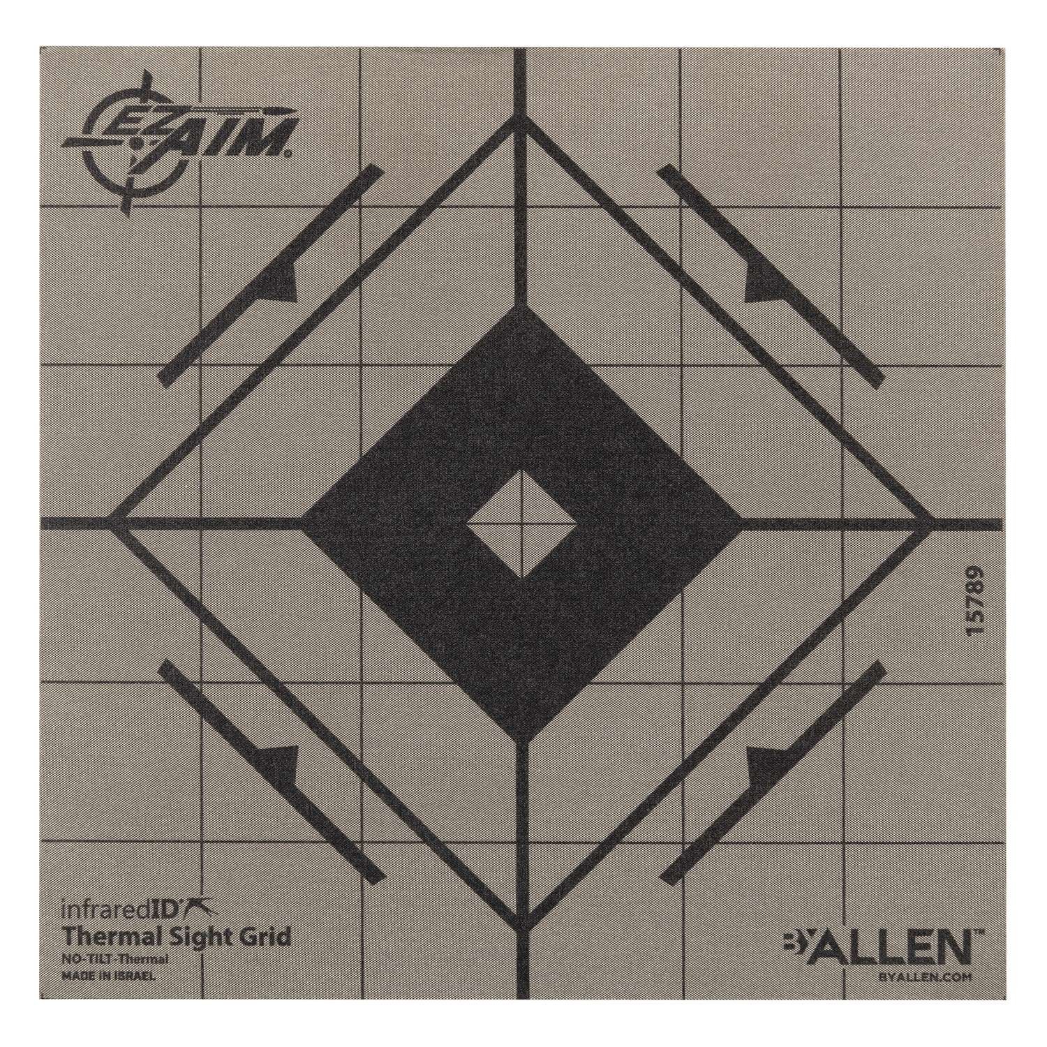 Allen Company 15789 Thermal Target 6x6 Sight-In Grid Paper Black/Gray - Allen Company