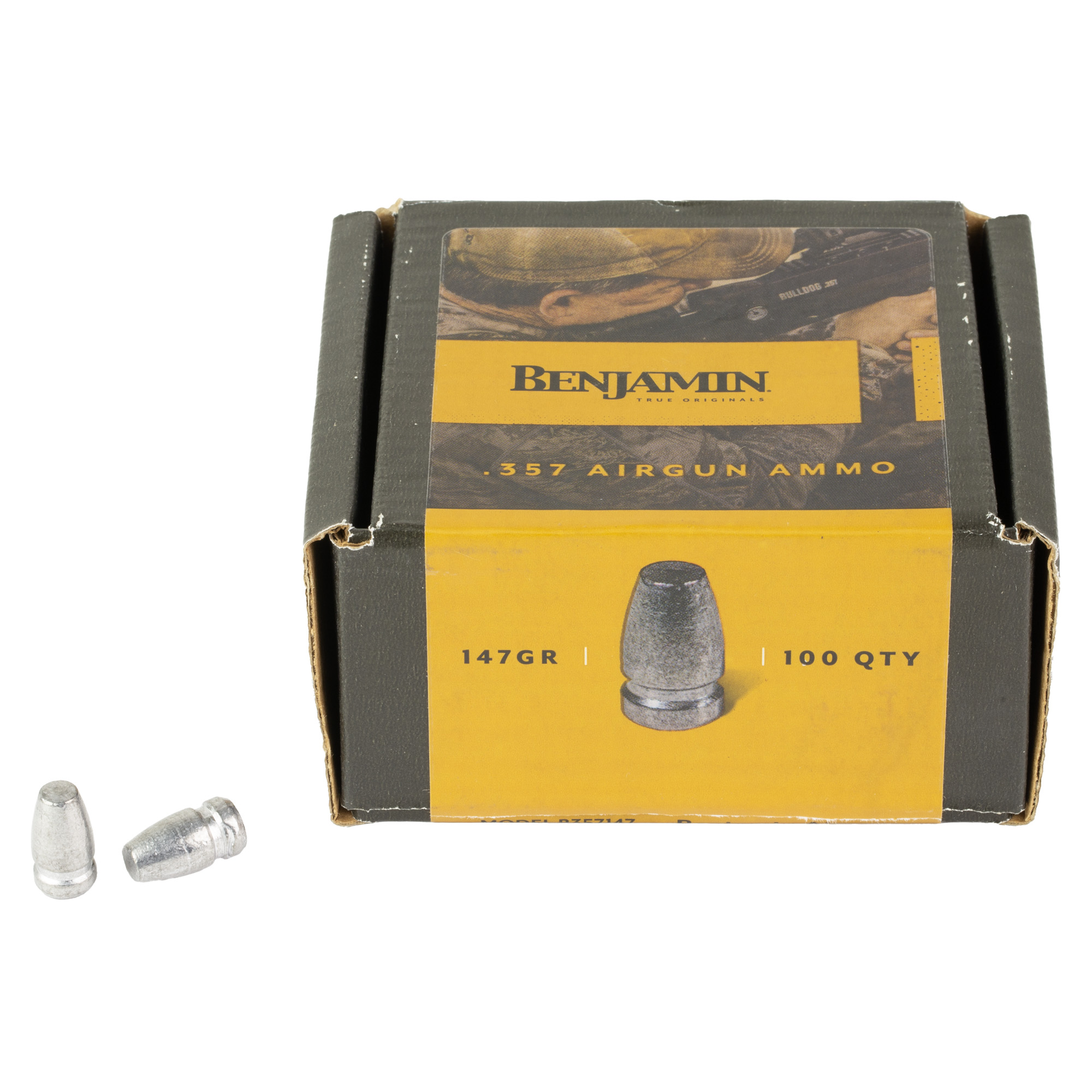 Benjamin Flat Point Airgun Bullet .357 Cal 147 gr 100/ct by Benjamin - Benjamin Sheridan - 357 CALIBER