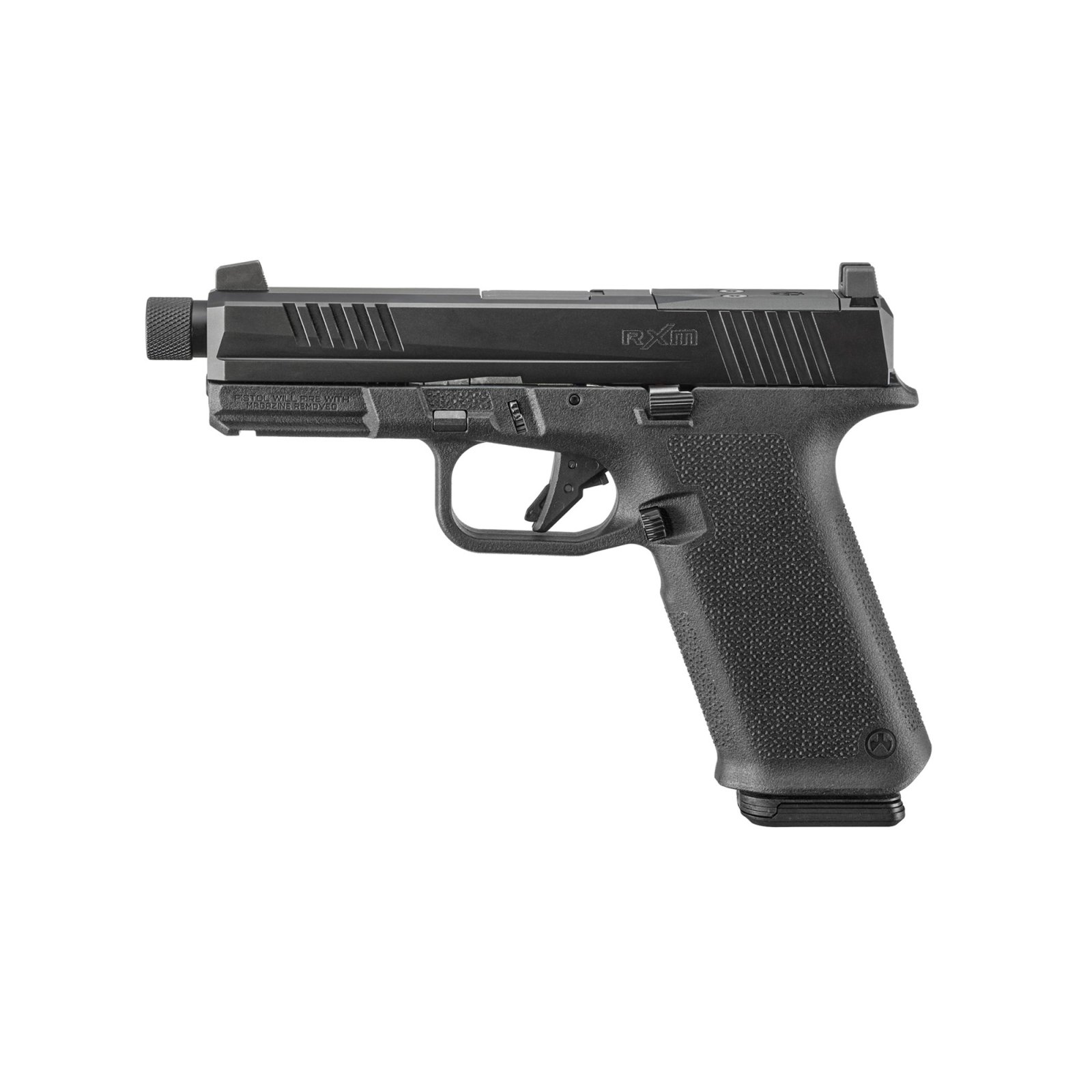 Ruger RXM Handgun 9mm Luger 17rd Magazines (2) 4.5 1/2x28 Threaded Barrel Black OR - RUGER - 9mm