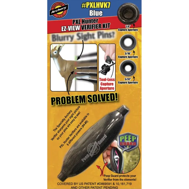 Specialty Archery PXLHVK7 EZ-View Verifier Kit No. 7 Blue 3 Apertures - Specialty Archery