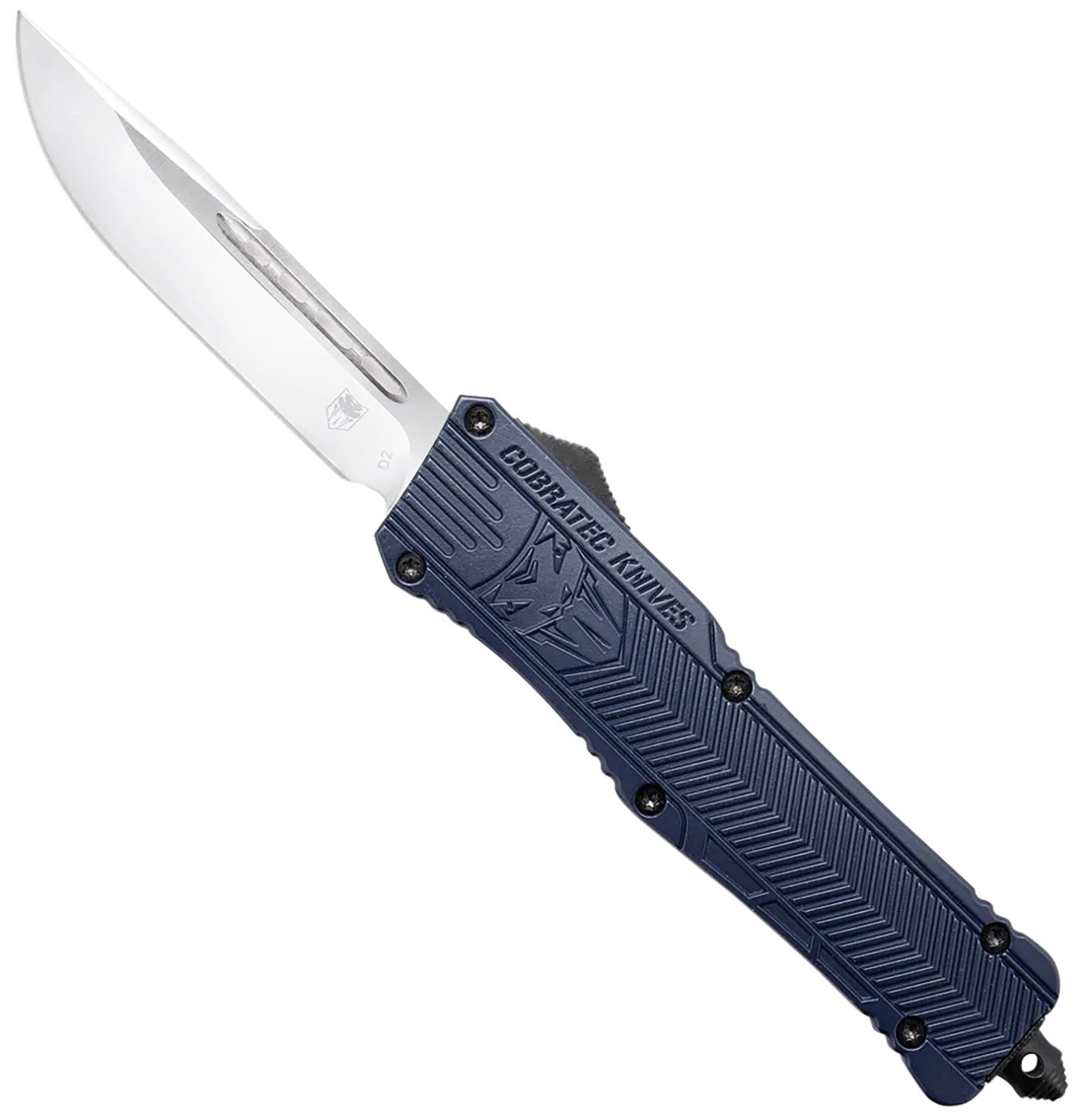 CobraTec LNYCCTK1LDNS CTK-1 Large 3.75" OTF D2 Blade NYPD Blue Handle - CobraTec Knives