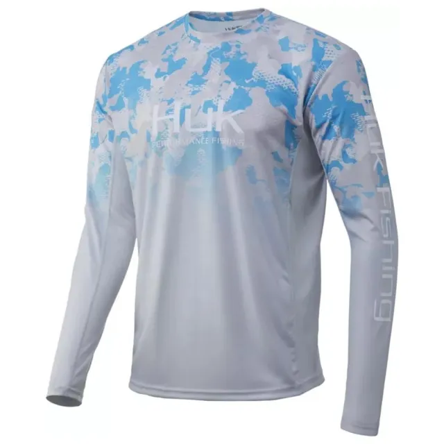 Buy Huk H1200288-337-S Icon X KC Refraction Camo Fade Inshore Shirt, Small online