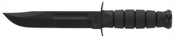 KA-BAR 1213 Full Size Black Fighting Knife 7" Kraton Handle 1095 Cro-Van