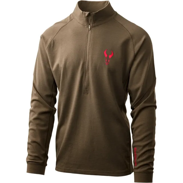 Badlands Pecora Heavyweight Merino 1/4 Zip Medium Mud Color - Badlands