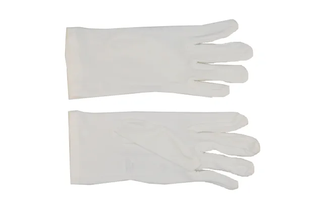 Hero's Pride Parade Slip-On Gloves Nylon Stretch Raised Pointing White
