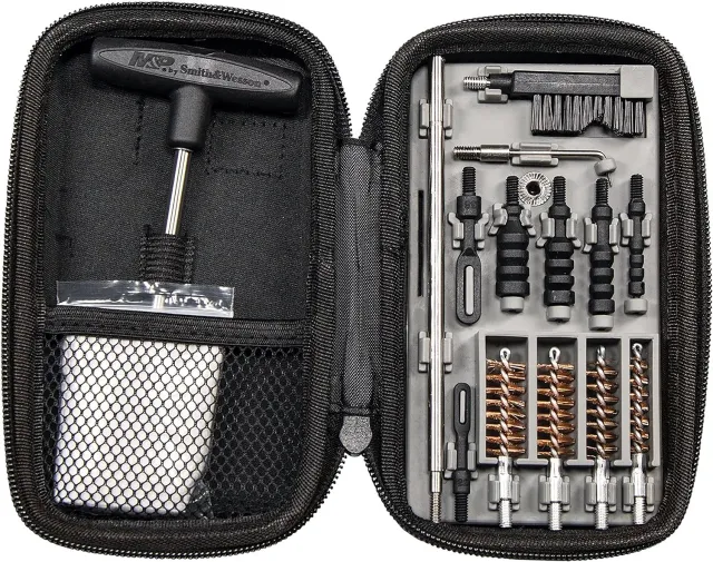 Smith & Wesson 110176 Compact Pistol Cleaning Kit .22-.45 Caliber Case - M&P - .22 to .45