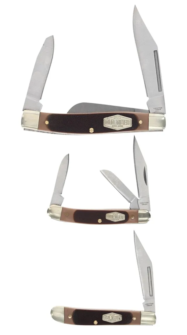 OTM Old Timer Folding Knife Set with Tin
