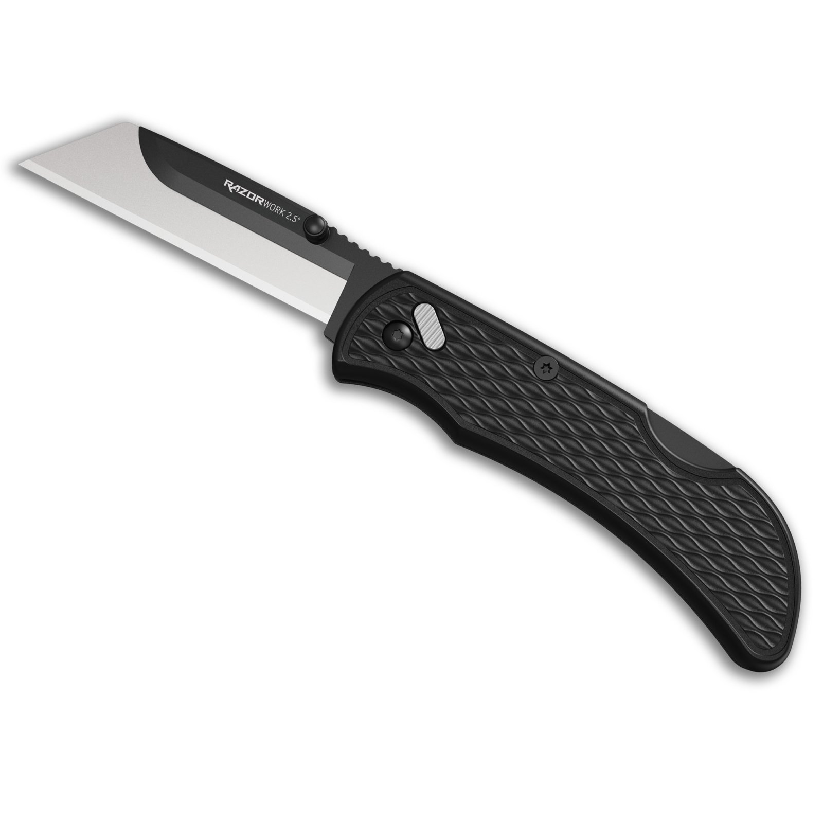 Outdoor Edge RWK252C Razor-Work 2.5" Black with 2 Utility Blades