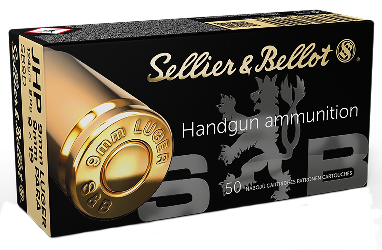Buy Sellier & Bellot SB9D 9mm Luger 124gr JHP Ammo 50 Rounds online