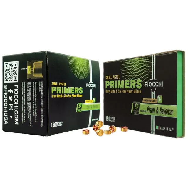 Fiocchi PRSPZP Zero Pollution Small Pistol Primers 1500ct Zinc-Free