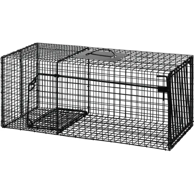Bridger CCT-002 HD Coon Cage Trap, 12x12x29 In, Galvanized, Black Coated - Bridger