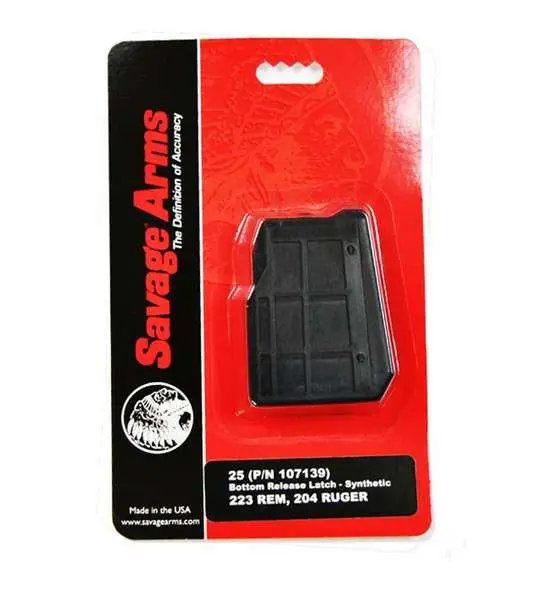 Savage Model 55158 Magazine .223 Rem/204 Ruger 4 Rounds Black Polymer - SAVAGE ARMS - 4RD