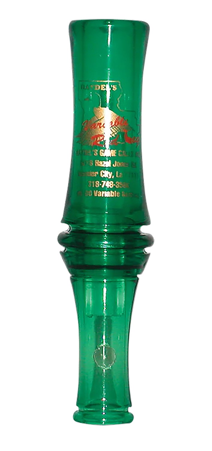Haydel's VR00 Redleg Mallard Call Double Reed Green Plastic Duck Call - HAY