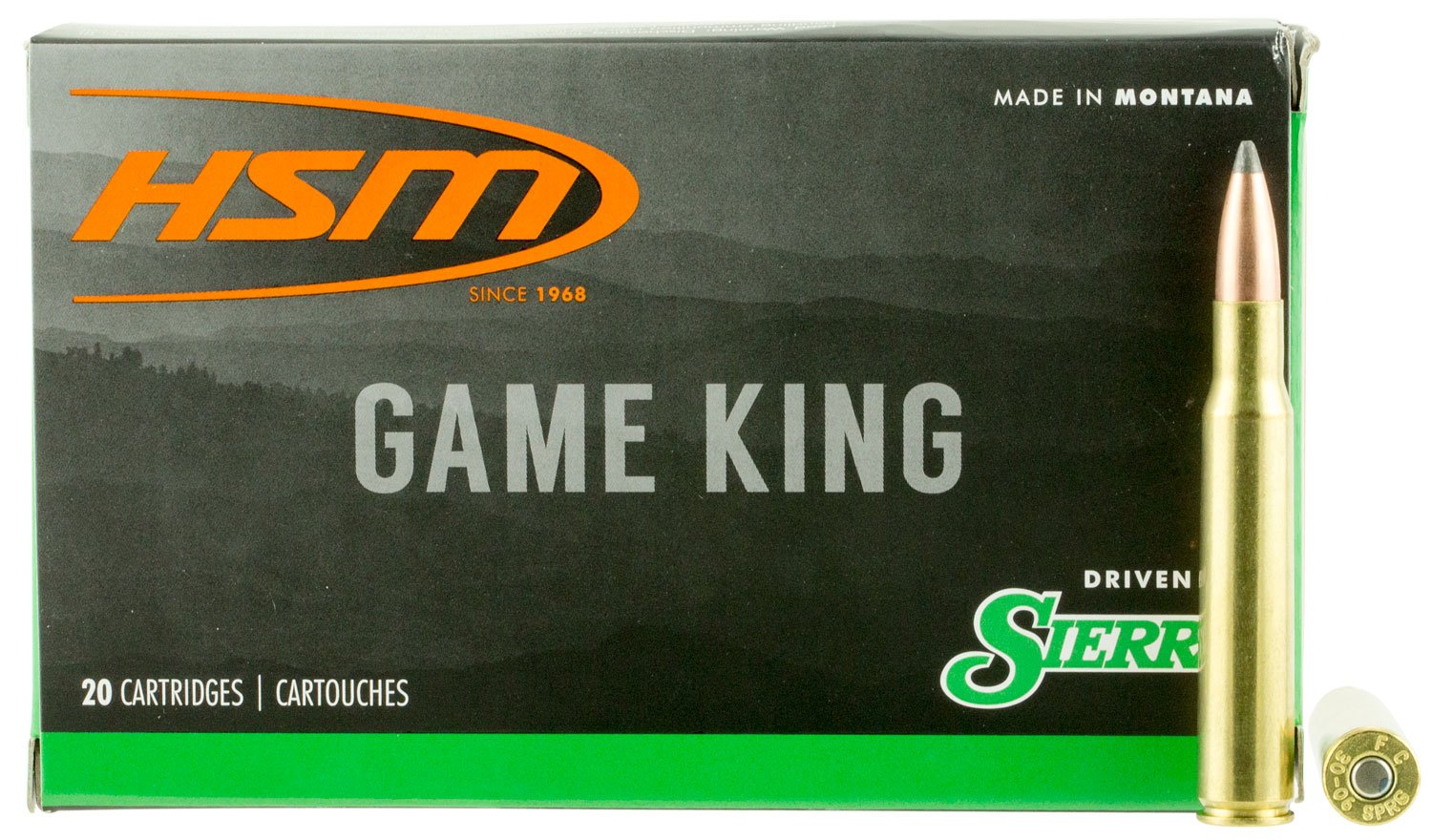 HSM Game King 30-06 Springfield 165 Gr Spitzer Boat Tail 20-Rounds - HSM Ammunition - 30-06 Springfield