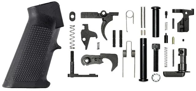 Aero Precision APRH100160 AR 308 Lower Parts Kit Black A2 Pistol Grip