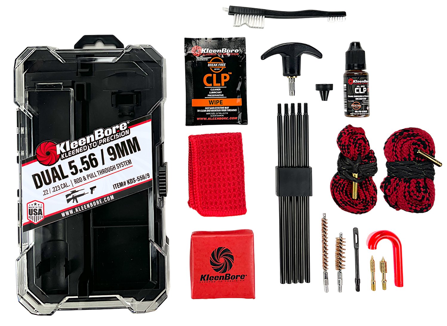 KleenBore KDS556/9 Dual System Cleaning Kit 9mm/5.56 15.00 In - Kleen Bore - 9mm/5.56