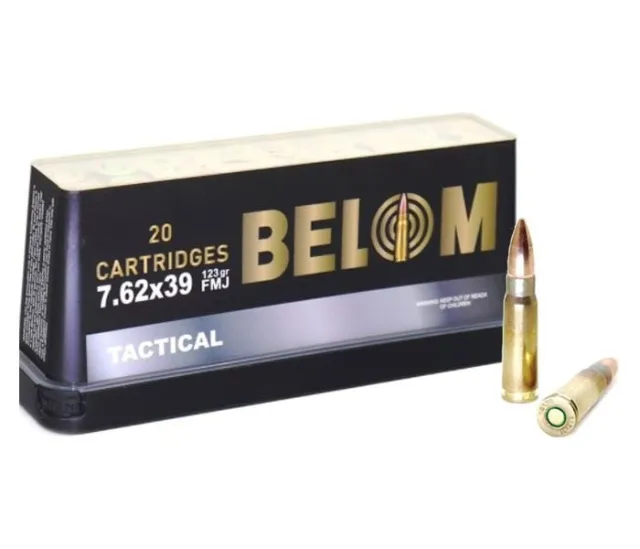 BELOM BELOM762 7.62x39mm 123gr FMJ Ammo 20 Rounds - BELOM - 7.62X39mm