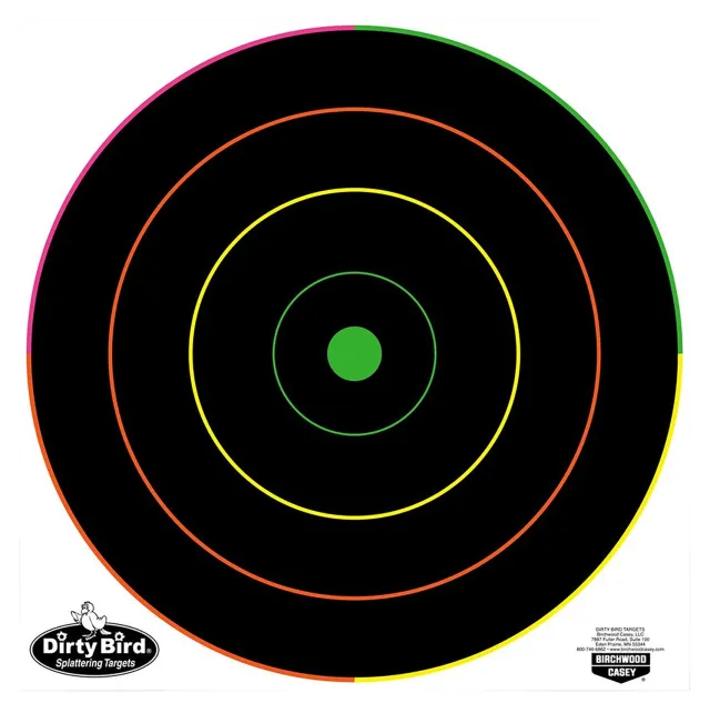 Birchwood CASEY Dirty Bird 12in Multi-Color Bull's-Eye Trgt 100-Pack 35870 - Birchwood Casey