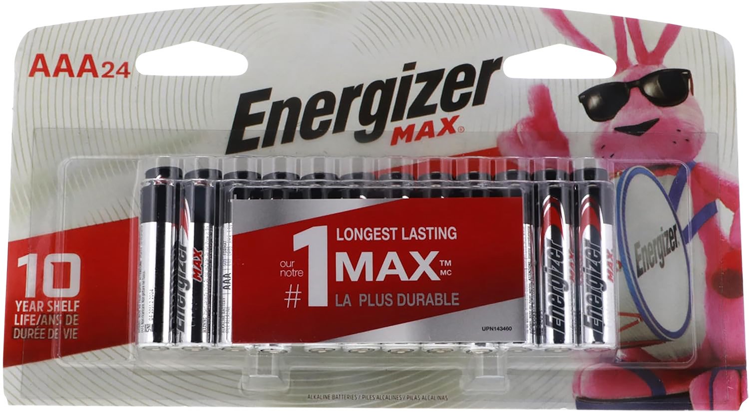 Energizer E92BP24E4 AAA Max 1.5V Alkaline Batteries, 24 Pack - Energizer Holdings, Inc.