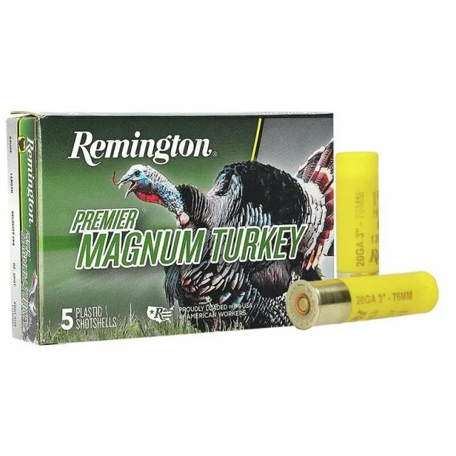 Buy Remington Premier Magnum 20 Gauge, 1 1/4 oz, 3in, 1185 ft/s, #6 Lead Shot, Centerfire, 5-Round Shotgun Ammo online