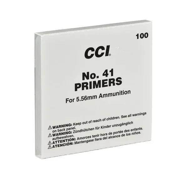 CCI No. 41 Mil-Spec Rifle Primer 5.56 NATO 1000/Box - CCI - 5.56 NATO for sale at Smoke Wagon Firearms