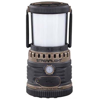 Streamlight Super Siege 44947 Lantern 1100 Lumens Coyote USB Rechargeable - Streamlight - 125/550/1100 LUMENS