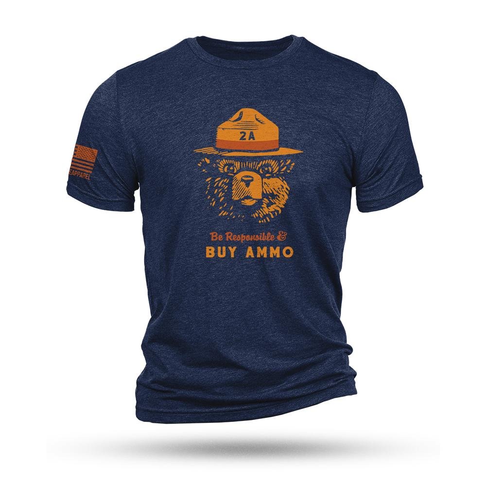 Buy Nine Line 2A Bear Navy Triblend T-Shirt XL online
