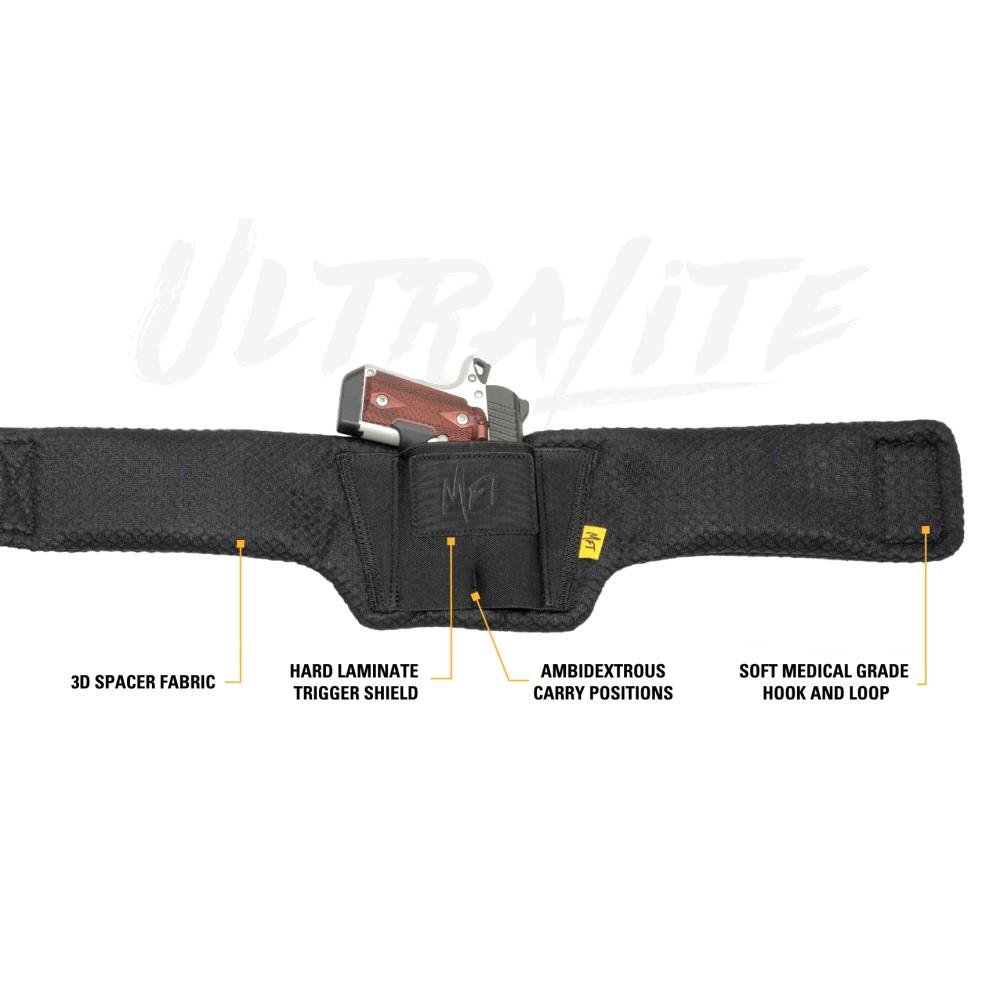 Mission First Tactical H6-BB-3 Ultralite Belly Band Holster 26-52" Black - Mission First Tactical