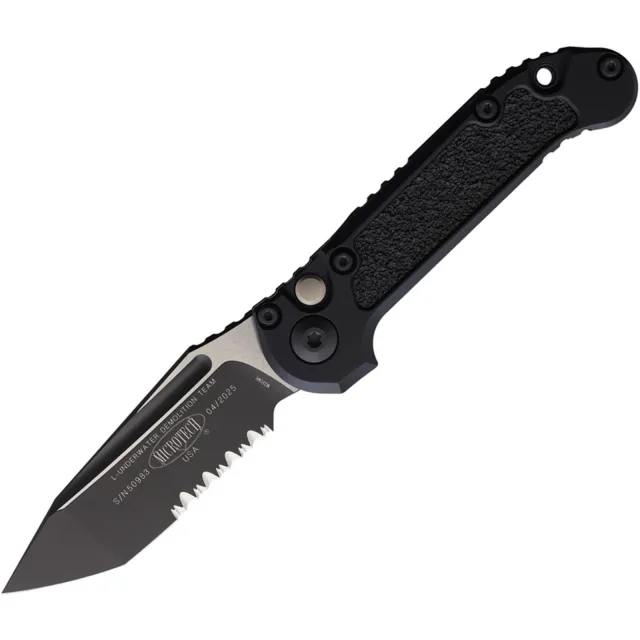 Microtech 1136-2T LUDT G3 3.5 In Partial Serrated Black Aluminum Handle - MICROTECH for sale at Iron and Lace