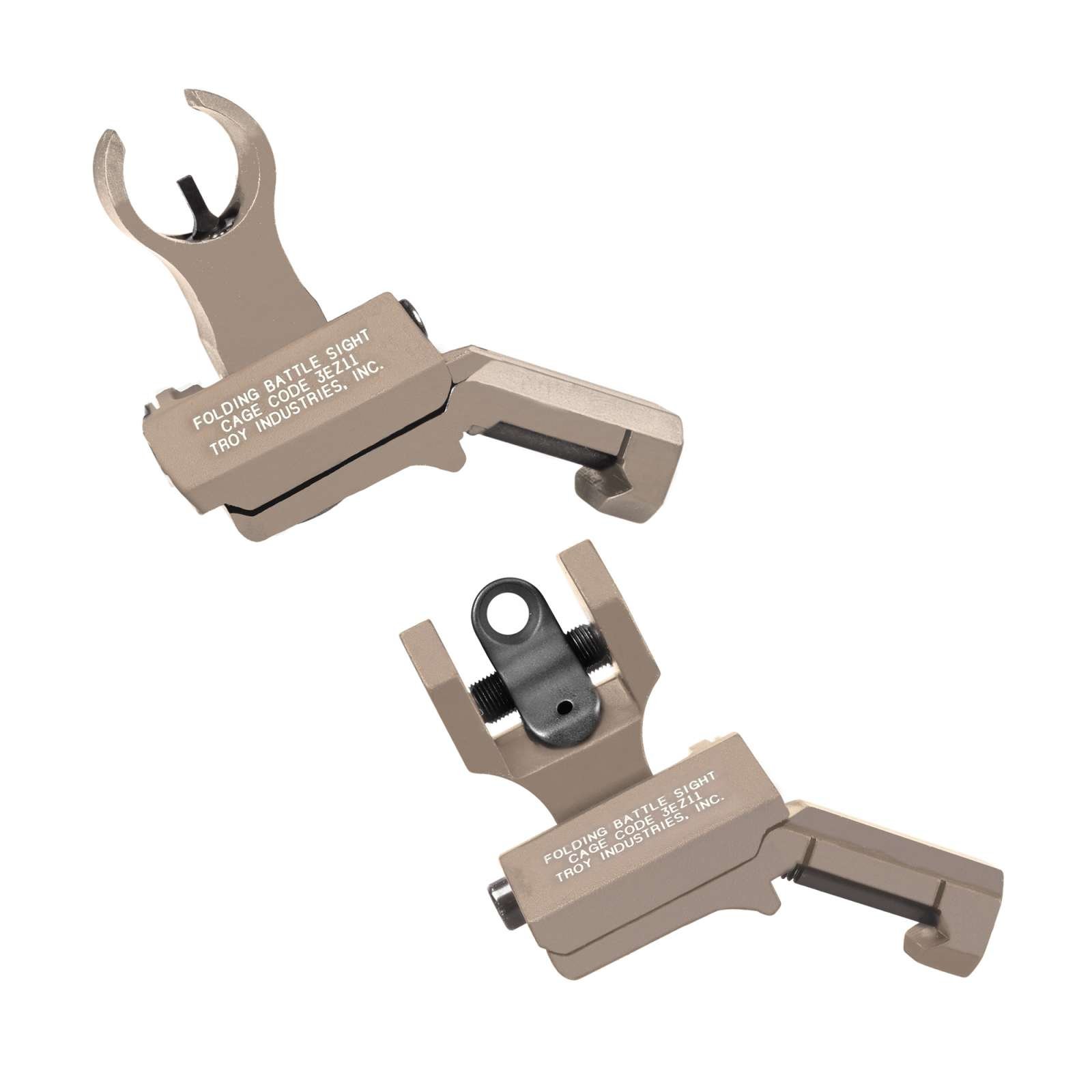 TROY SSIG-45S-HRFT-00 45° Battle Sight FDE HK Front Round Rear - Troy Industries
