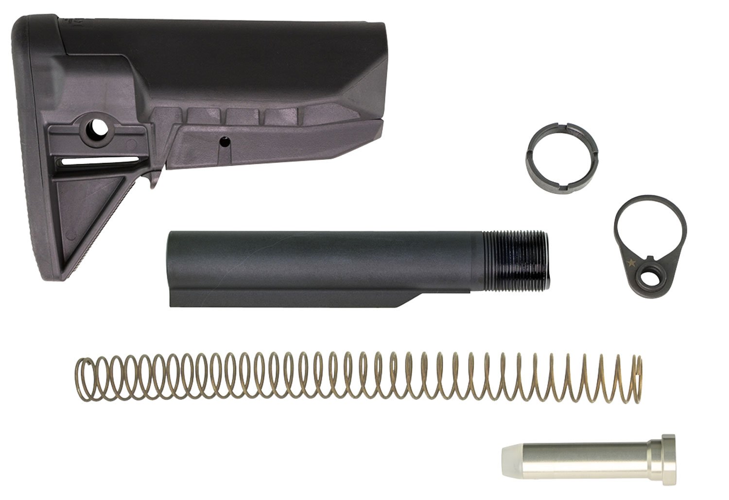 Bravo Company BCM-GFSKMOD0SPMD AR-15 Gunfighter Mod 0 Stock Kit Black - Bravo Company Manufacturing