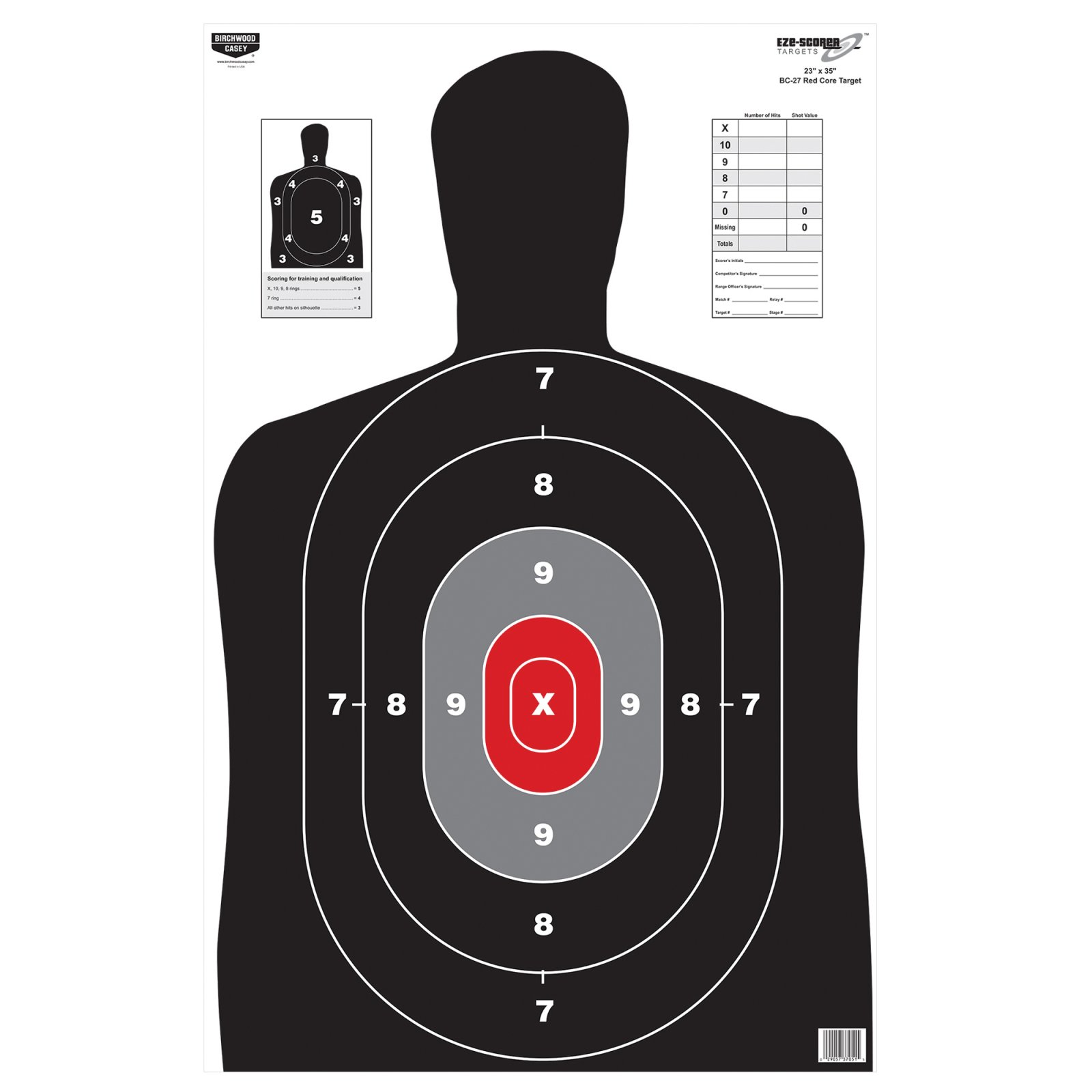 Birchwood Casey BC-27 Eze-Scorer Paper Target 23"x35" 100 Pack - Birchwood Casey