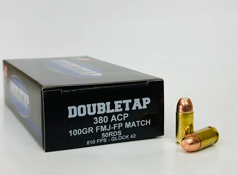 DoubleTap Ammunition 380ACP100FMJ .380 ACP 100gr FMJ 50 Rounds - DoubleTap Ammunition - .380 ACP