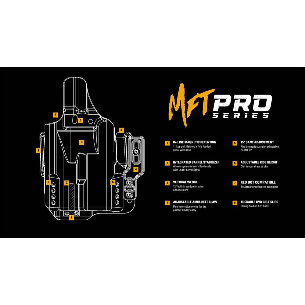Mission First Tactical Pro Series IWB Holster S&W Shield TLR-6 Black - Mission First Tactical