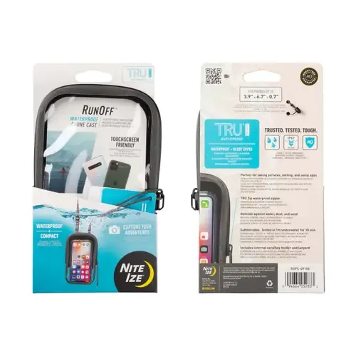 Nite-Ize RunOff Waterproof Phone Case Charcoal Floating - Nite-Ize