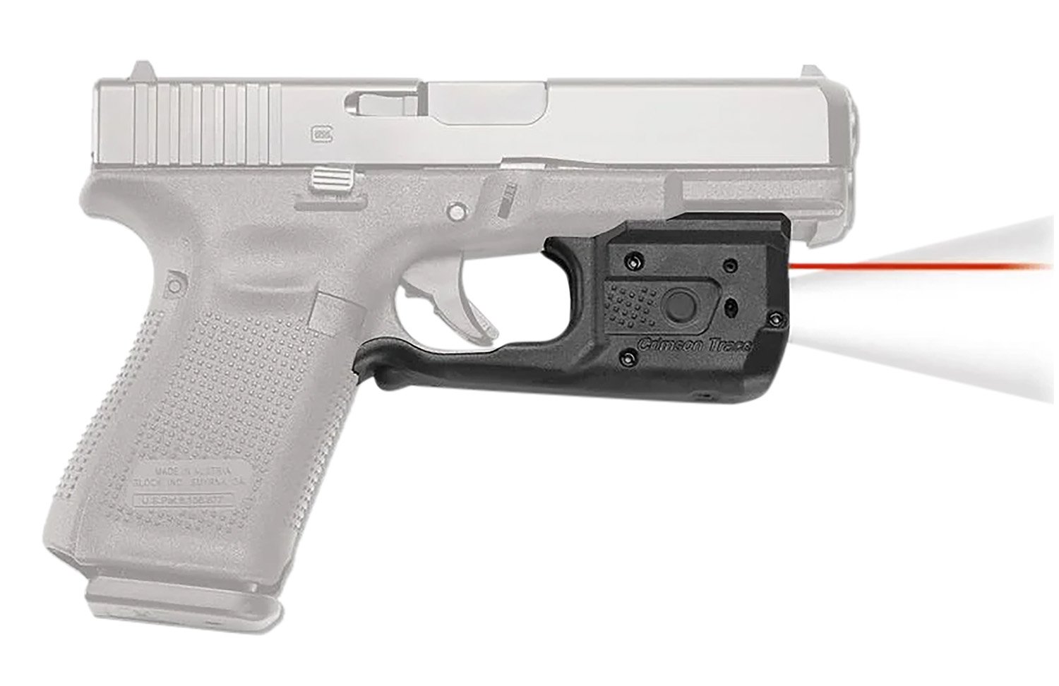 Crimson Trace 01-6950-1 Laserguard Pro Green Laser/Light Glock 17-19X - Crimson Trace - 0.50" AT 50 FT