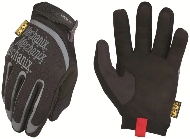 Mechanix Wear Utility Glove Durable Synthetic Leather Palm Black - Mechanix Wear for sale at Smoke Wagon Firearms