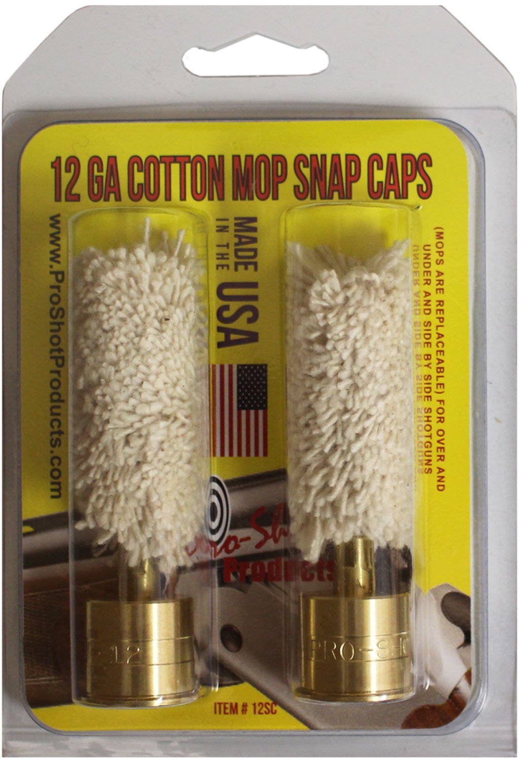 Buy Pro-Shot Products 12SC 12 Gauge Brass Snap Caps with Wool Mop 2 Pack online