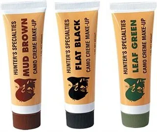 Hunters Specialties 00268 Camo Makeup Kit Three 1 oz Tubes Flat Black Brown - GSM Outdoors