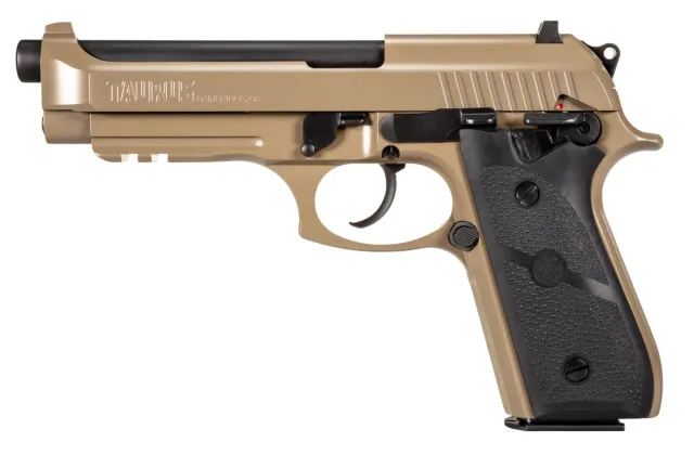 Buy Taurus PT92 9mm Semi-Auto Pistol: 5" Barrel, FDE, Hogue Grips, 17+1 Capacity online